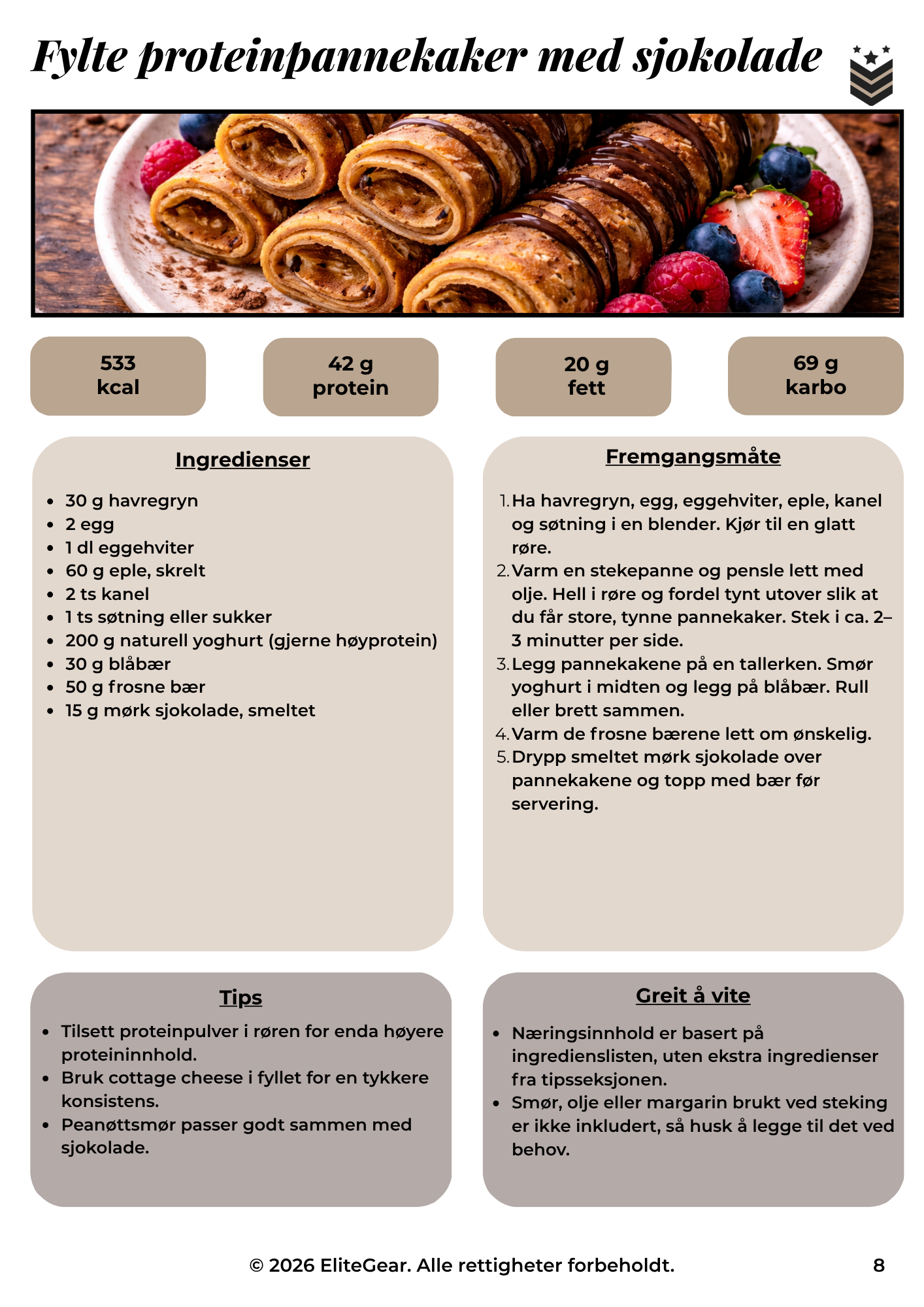 Proteinrike desserter